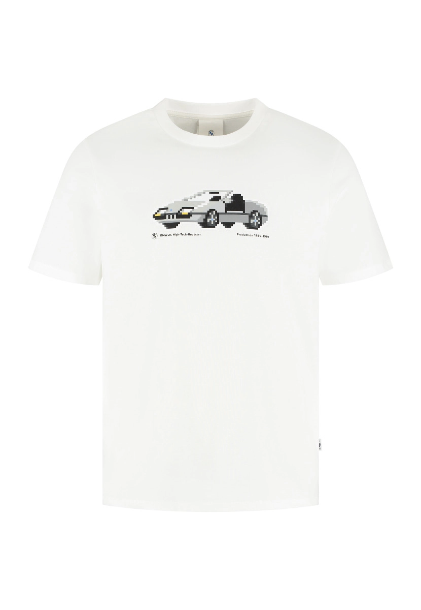 BMW T-Shirt Z1 Pixel Druck Unisex weiß