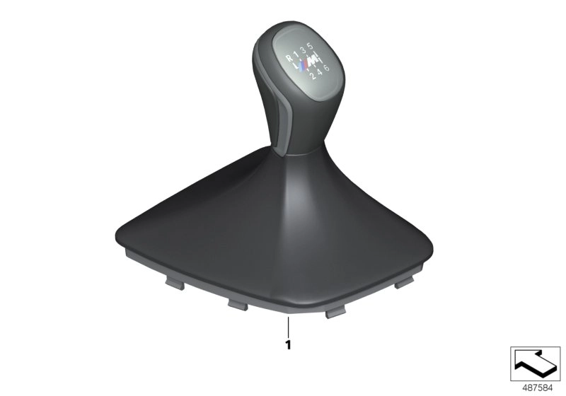BMW Schalthebelknopf 25115A7EC90 - Bildposition 01