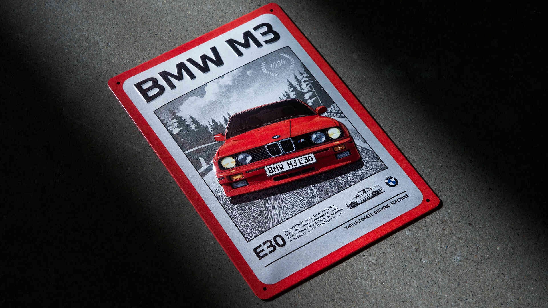 BMW M M3 Blechschild E30 - 80235BA3DB9