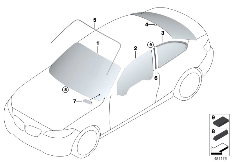 BMW Heckscheibe F22 F87 F87N 51317307737