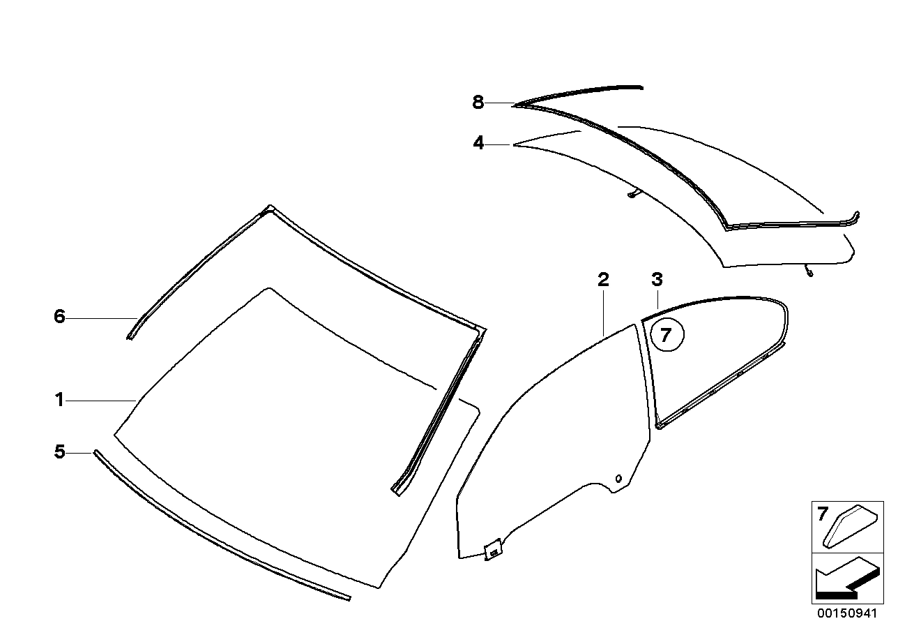 BMW Heckscheibe Sonnenschutzglas E92 51317178910