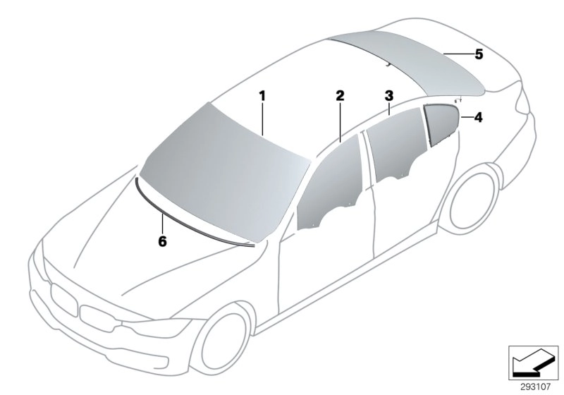 BMW Heckscheibe F30 F80 51317258175