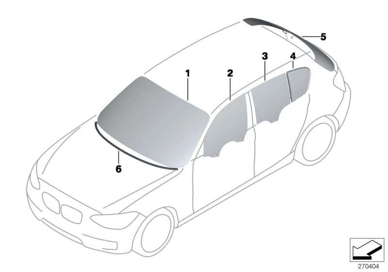 BMW Heckscheibe F20 F21 51317274149 - 1er F20, 1er F21