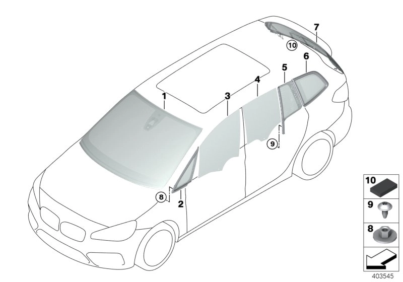 BMW Frontscheibe 51317328689 - Bildposition 01