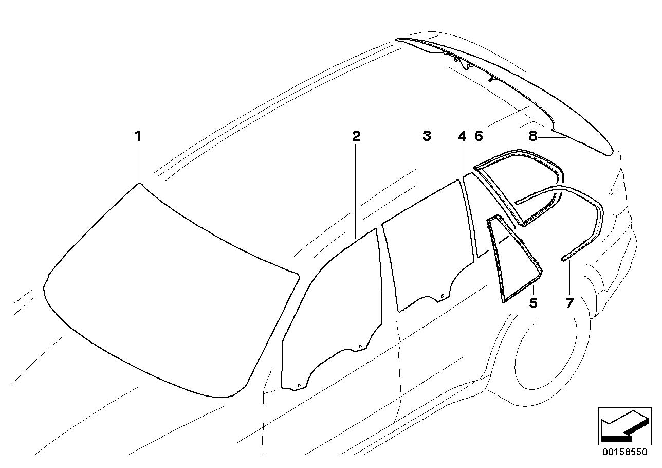BMW Frontscheibe grün Graukeil Regensensor 51317211912 - Bildposi