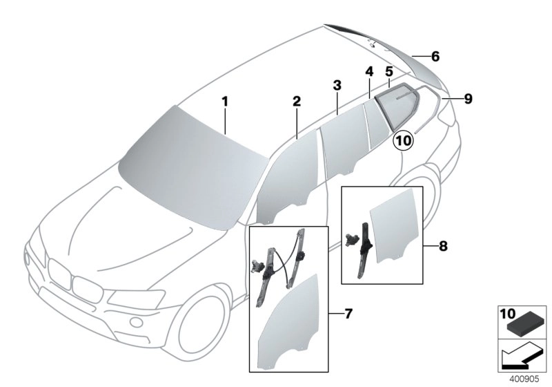BMW Frontscheibe Infrarot Regensensor 51317206187 - Bildposition