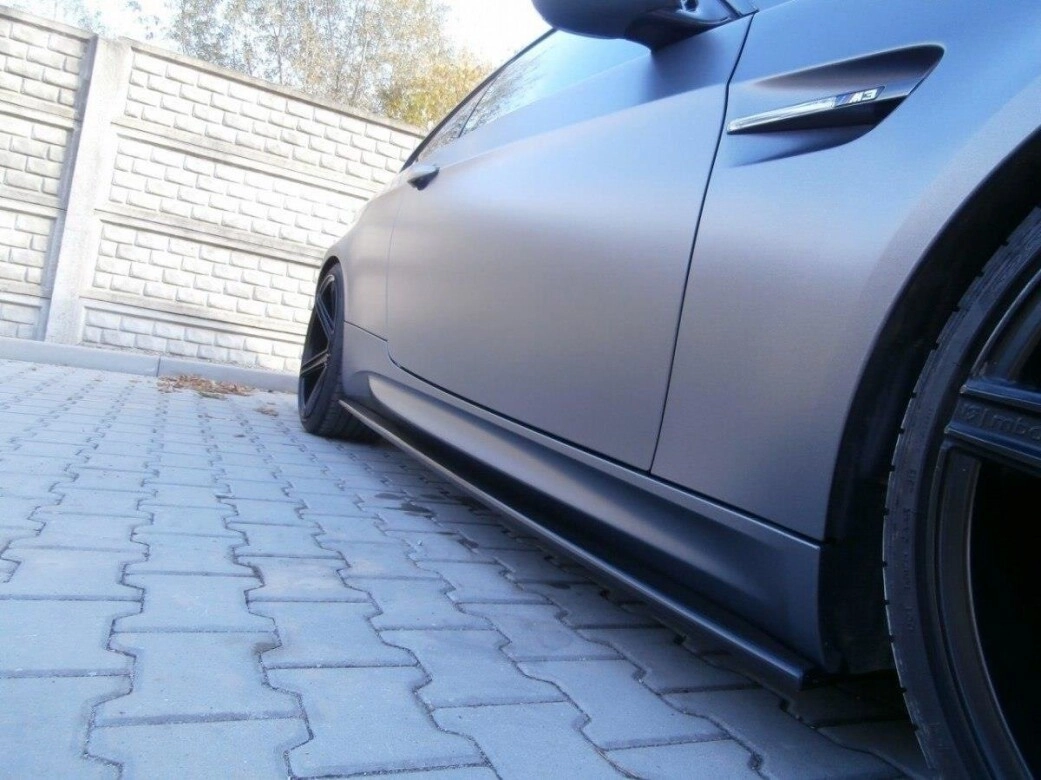 Seitenschweller Ansatz (Paar) passend für BMW M3 E92 / Cabrio E93 schwarz Hochglanz