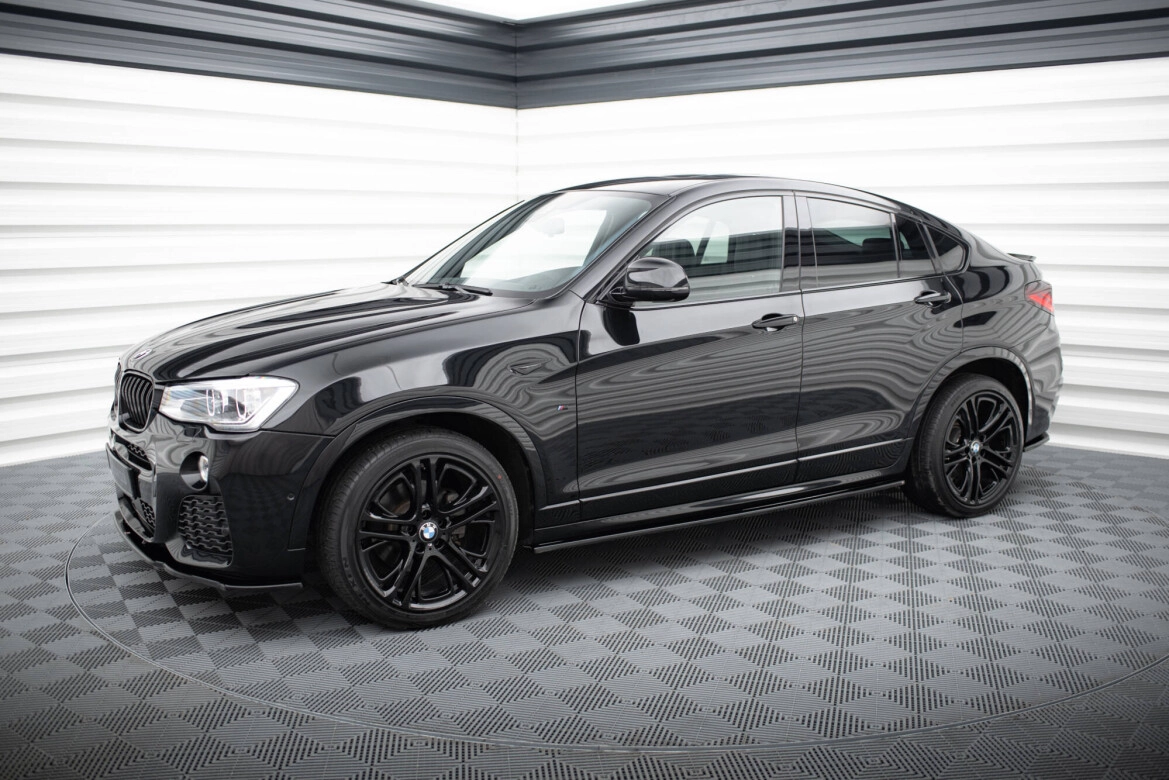 Seitenschweller Ansatz (Paar) passend für BMW X4 M-Paket F26 schwarz Hochglanz