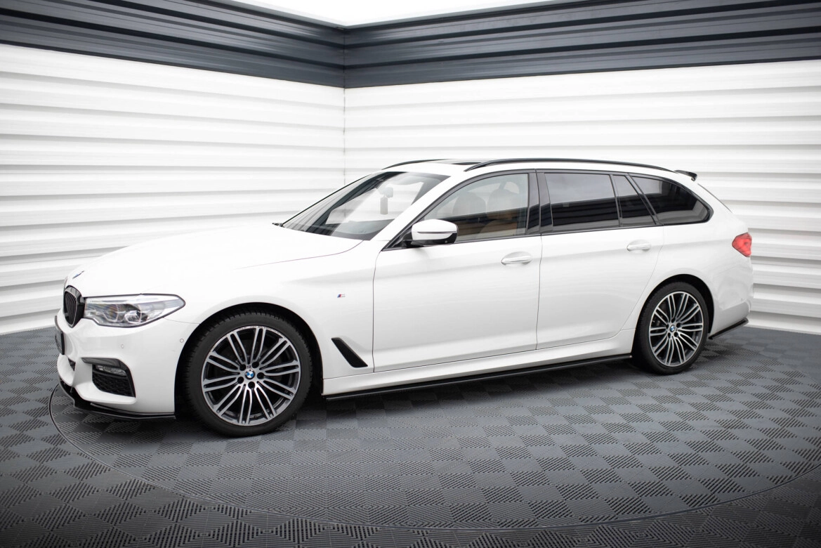 Seitenschweller Ansatz (Paar) passend für BMW 5er M-Paket / M550d / M550i G30/ G31 schwarz Hochglanz