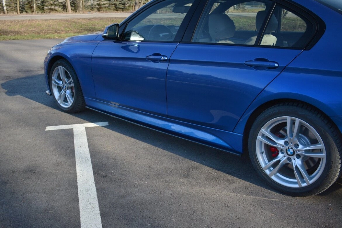 Seitenschweller Ansatz (Paar) passend für BMW 3er M-Paket F30 / F30 FL schwarz Hochglanz