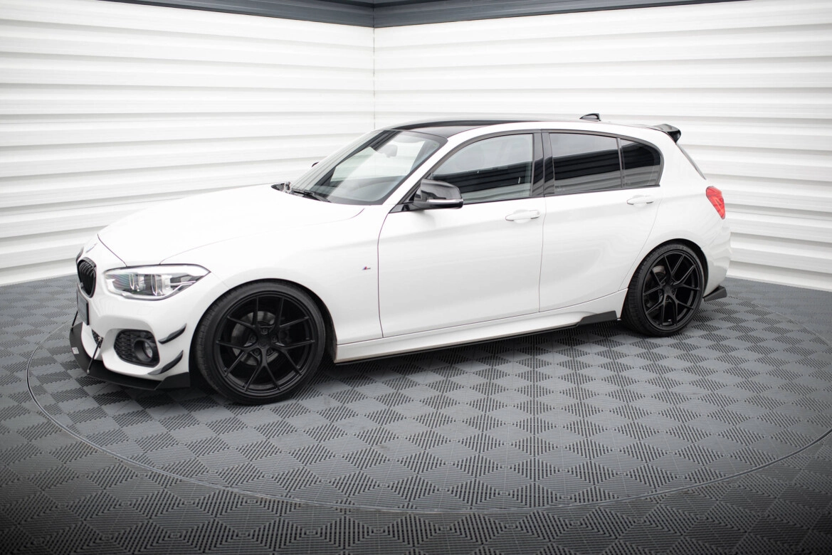 Seitenschweller Ansatz (Paar) passend für BMW 1er M135i / M140i / M-Paket F21 schwarz matt