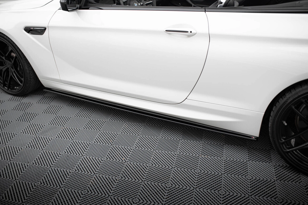 Seitenschweller Ansatz (Paar) passend für BMW M6 / 6 M-Paket Coupe / Cabriolet F06 / F13 / F12 schwarz Hochglanz