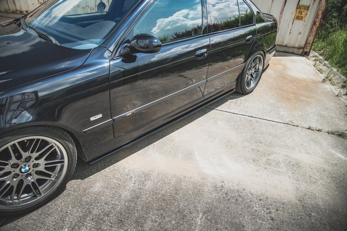 Seitenschweller Ansatz (Paar) passend für BMW M5 / 5 M-Paket E39 schwarz Hochglanz
