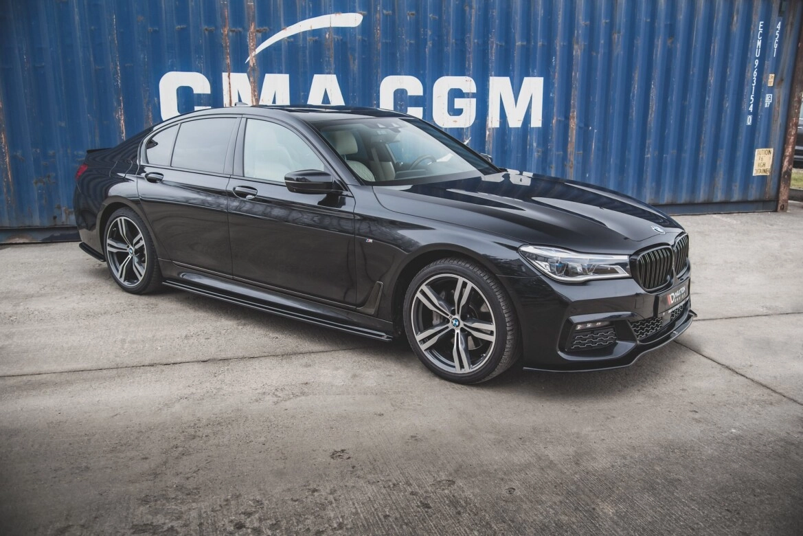Seitenschweller Ansatz (Paar) passend für BMW 7 M-Paket G11 schwarz Hochglanz