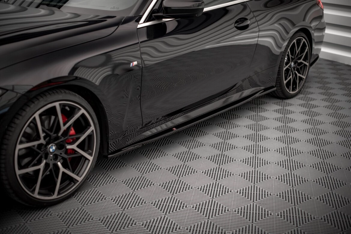 Seitenschweller Ansatz (Paar) V.3 passend für BMW 4er M-Paket G22 Carbon Look