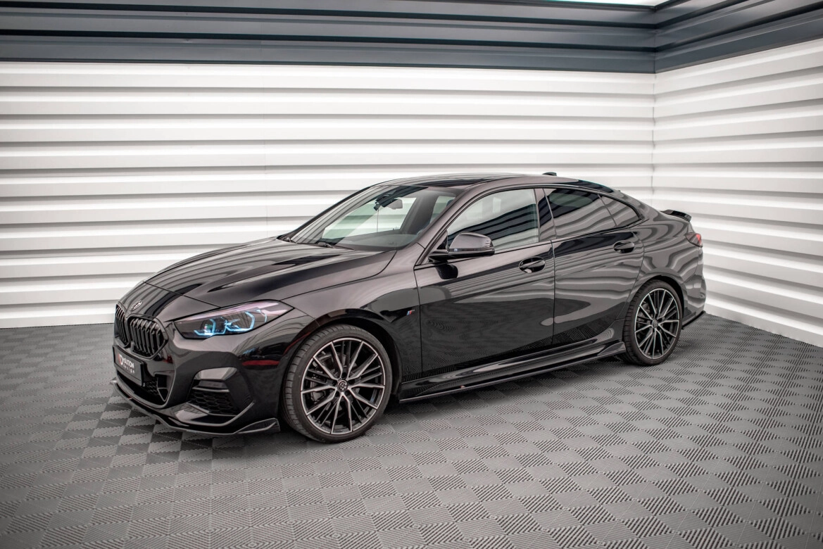 Seitenschweller Ansatz (Paar) V.2 passend für BMW 2 Gran Coupe M-Paket / M235i F44 schwarz Hochglanz