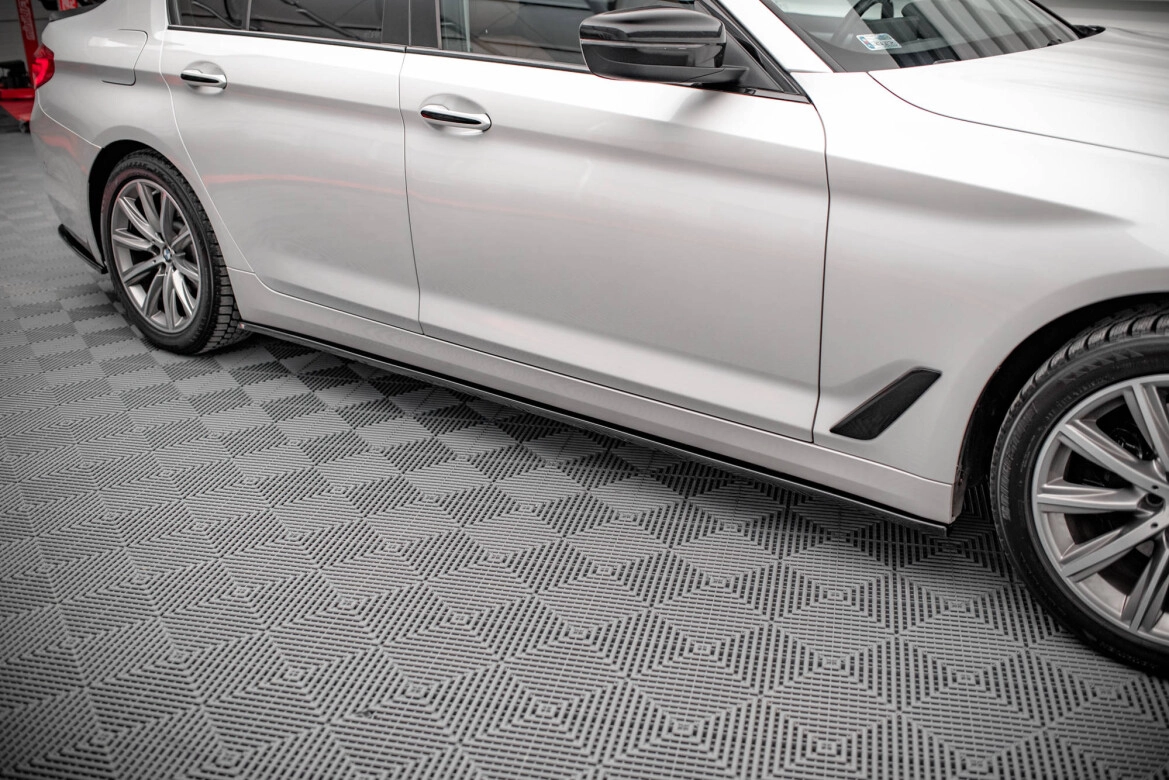 Seitenschweller Ansatz (Paar) passend für BMW 5er G30 / G31 schwarz Hochglanz