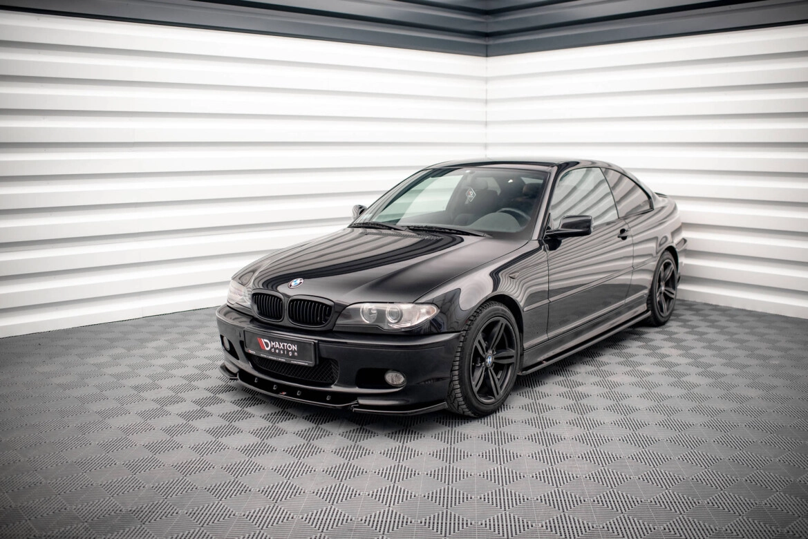 Seitenschweller Ansatz (Paar) V.2 passend für BMW 3er Coupe M-Paket E46 schwarz Hochglanz