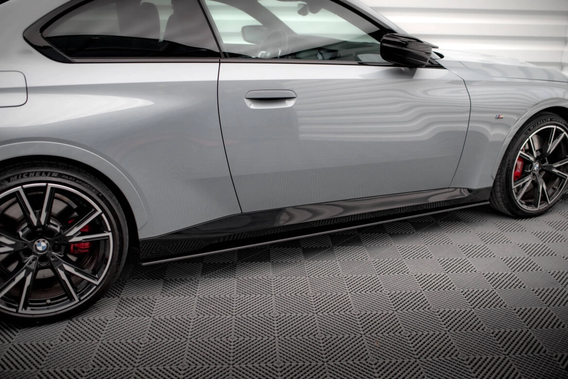 Seitenschweller Ansatz (Paar) passend für BMW 2 Coupe M-Paket / M240i G42 schwarz matt