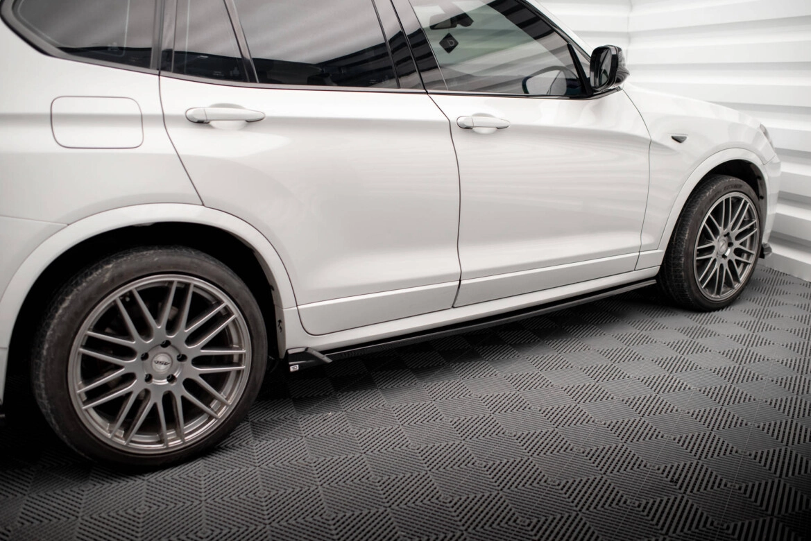 Seitenschweller Ansatz (Paar) passend für BMW X3 M-Paket F25 schwarz Hochglanz