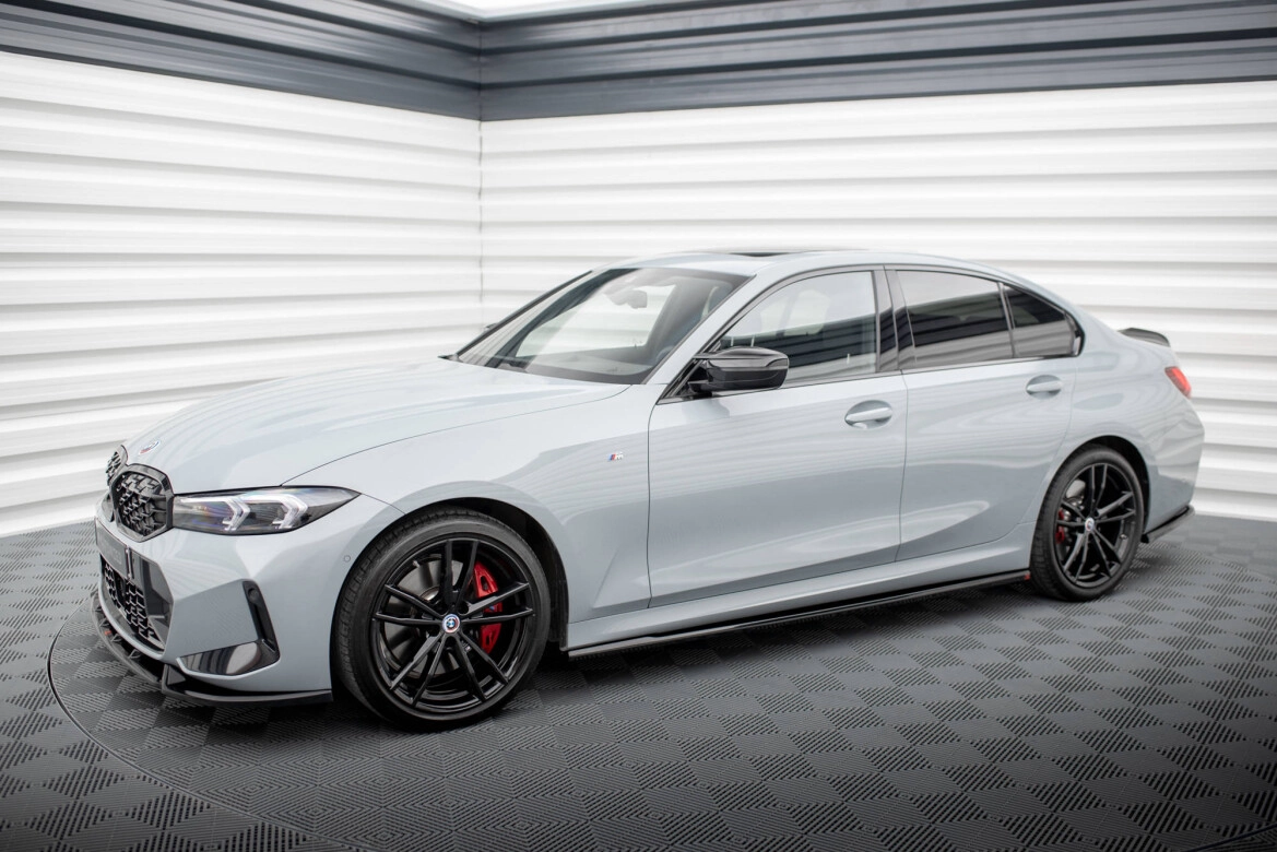 Seitenschweller Ansatz (Paar) passend für BMW 3er M340i / M-Paket G20 / G21 FL schwarz Hochglanz