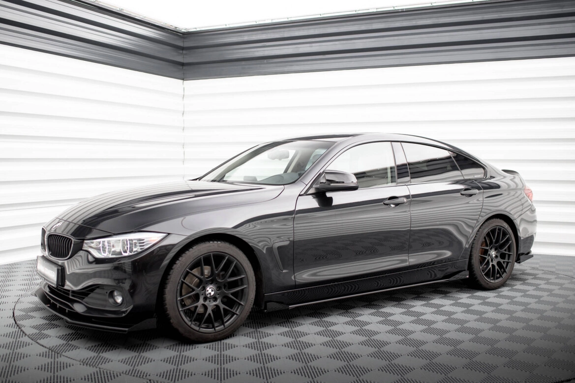 Seitenschweller Flaps passend für BMW 4er Gran Coupe F36 schwarz Hochglanz