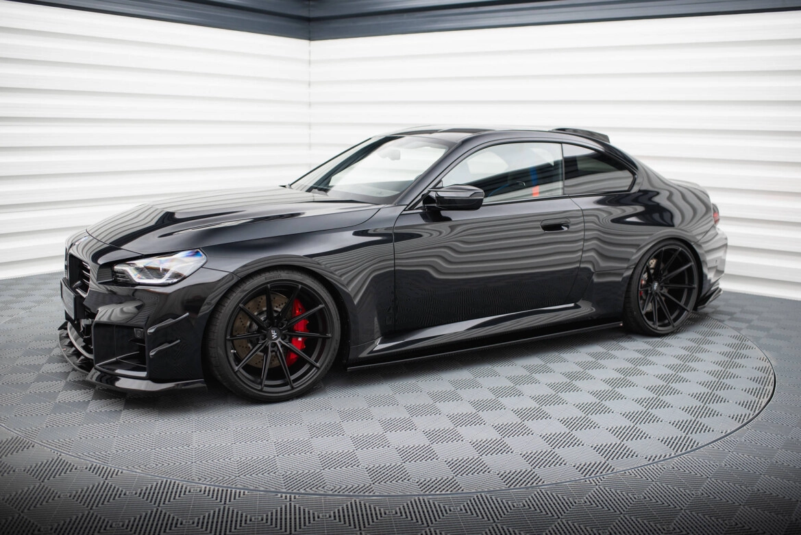 Seitenschweller Ansatz (Paar) V.3 passend für BMW M2 G87 schwarz Hochglanz