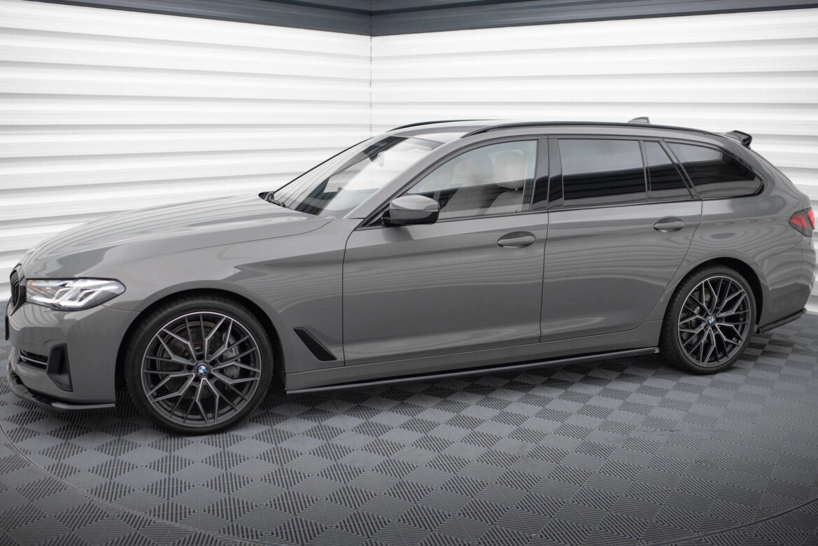 Seitenschweller Ansatz (Paar) passend für BMW 5er G30 / G31 FL schwarz Hochglanz