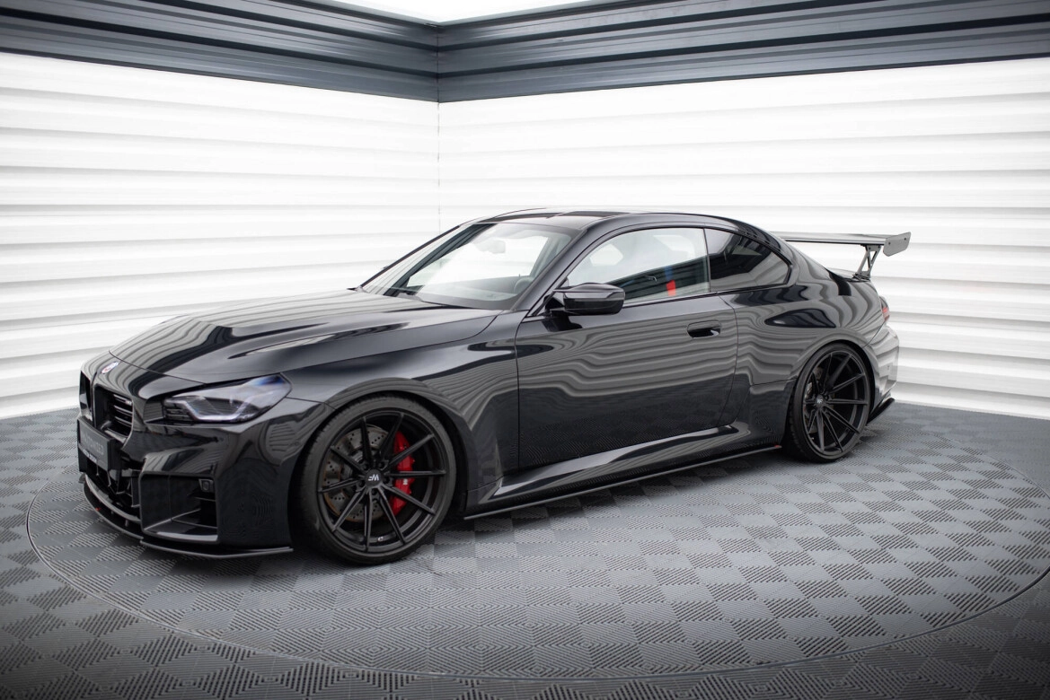 Seitenschweller Ansatz (Paar) V.1 passend für BMW M2 G87 schwarz matt