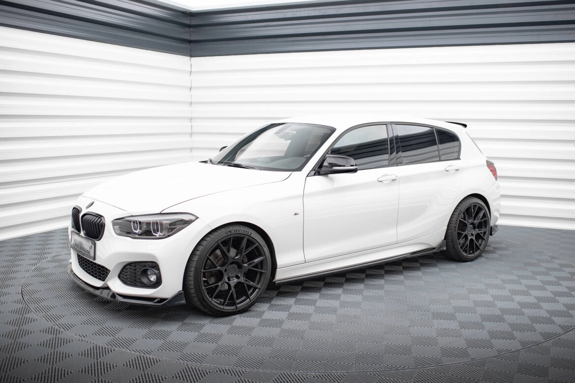 Seitenschweller Ansatz (Paar) V.3 passend für BMW 1er M-Paket / M140i F20 FL schwarz Hochglanz
