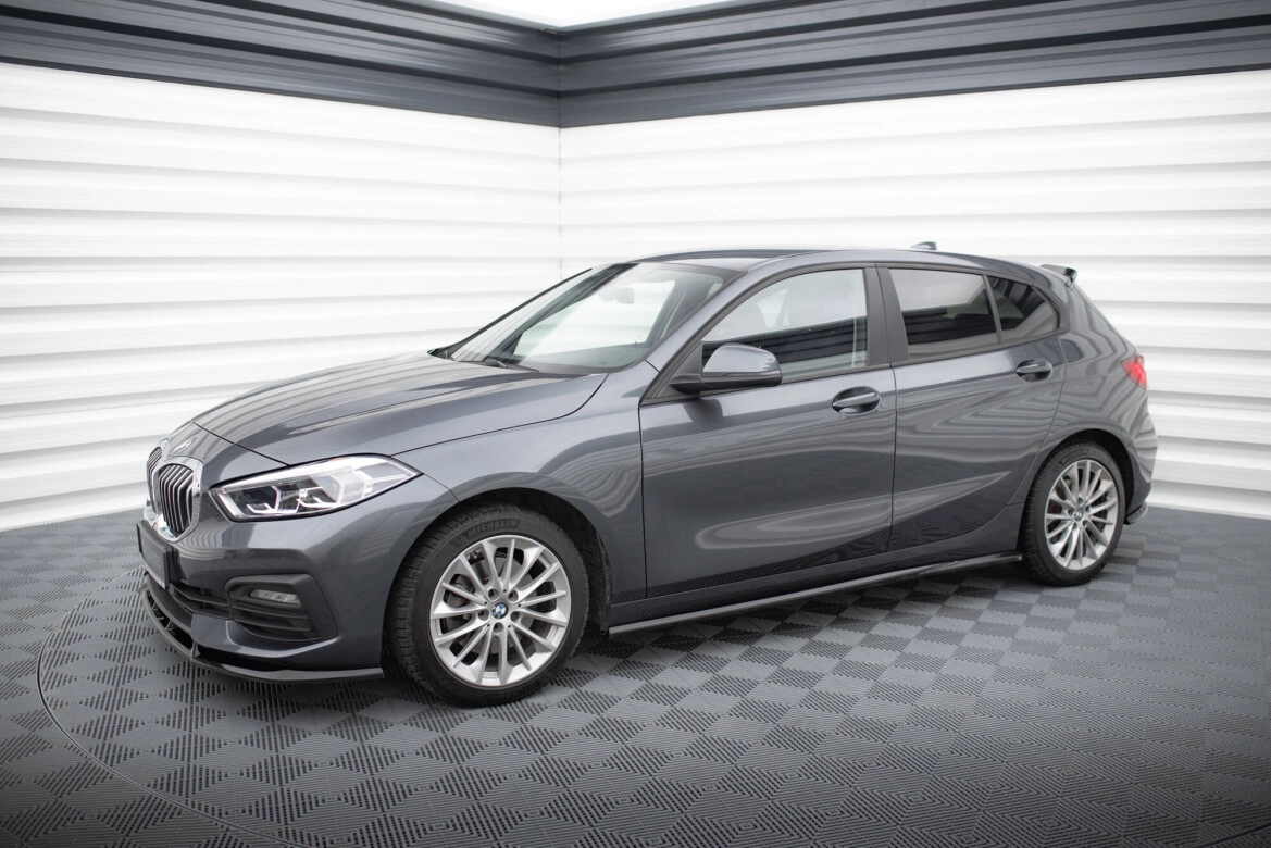 Seitenschweller Ansatz (Paar) passend für BMW 1er F40 schwarz Hochglanz