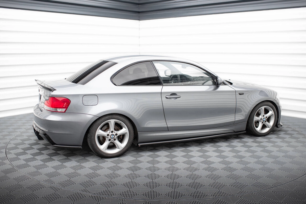 Seitenschweller Ansatz (Paar) passend für BMW 1er M-Paket E82 schwarz Hochglanz