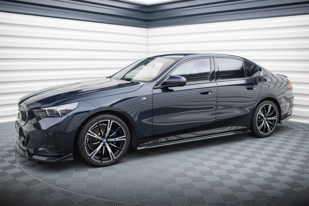 Seitenschweller Ansatz (Paar) V.1 passend für BMW 5er M-Paket Limousine / Touring G60 / G61 schwarz Hochglanz