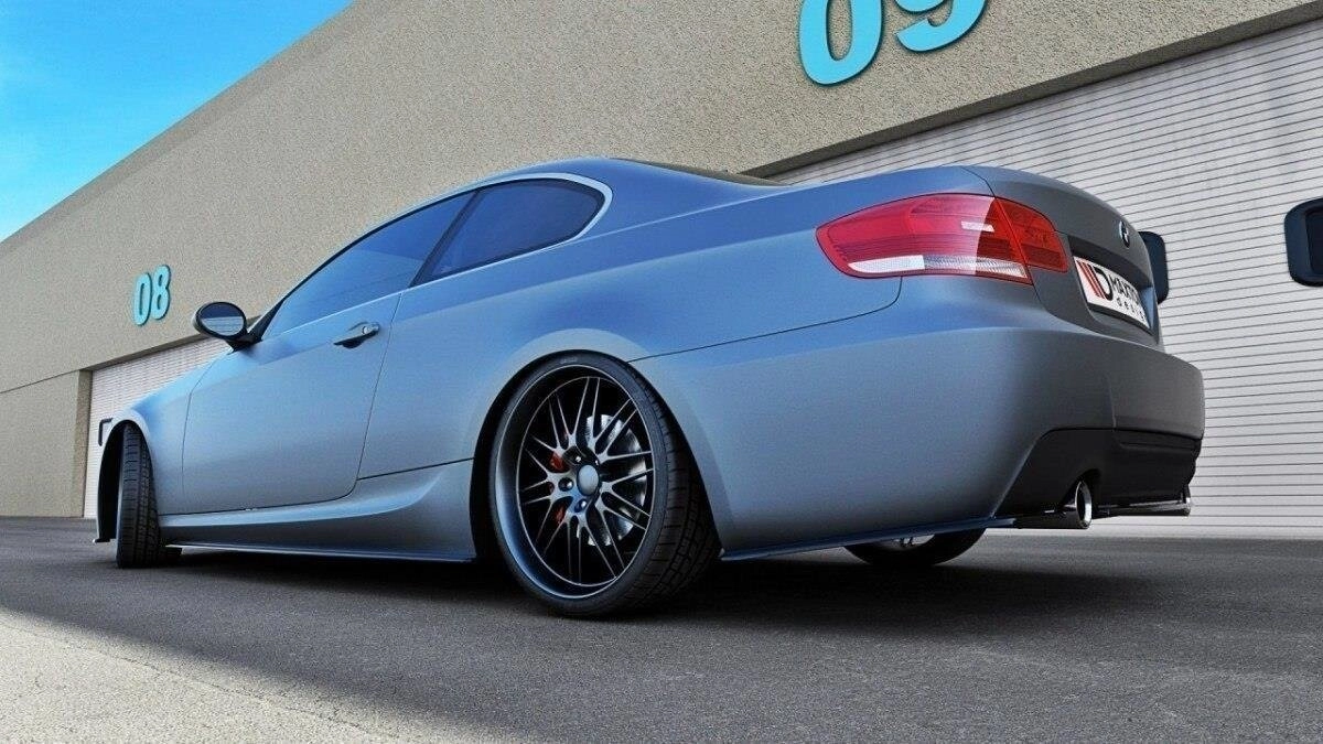 Diffusor Flaps passend für BMW 3er E92 M Paket schwarz Hochglanz