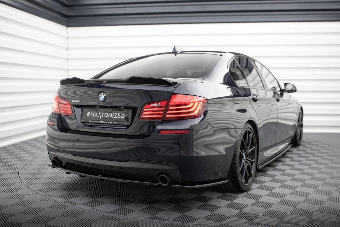Diffusor Flaps passend für BMW 5er M-Paket Limousine /Touring F10/F11 (mit zwei Einzel Endstücken) schwarz Hochglanz