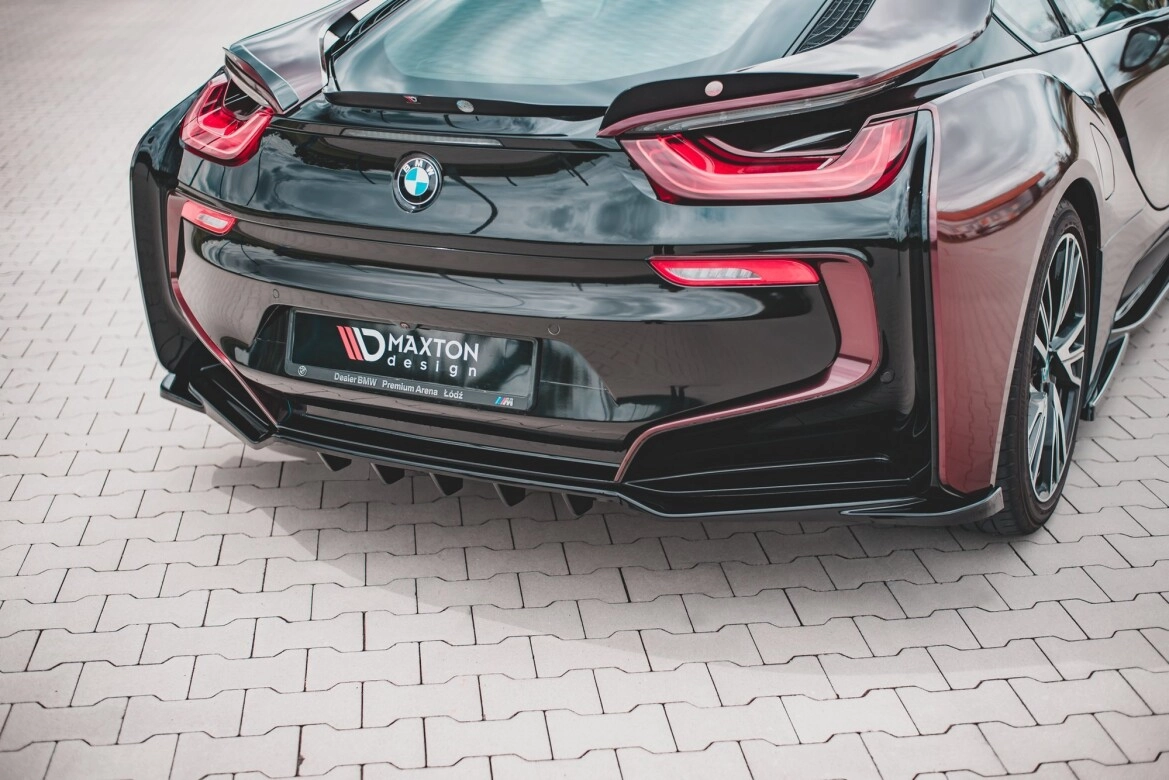 Diffusor Heckansatz passend für BMW i8 schwarz Hochglanz
