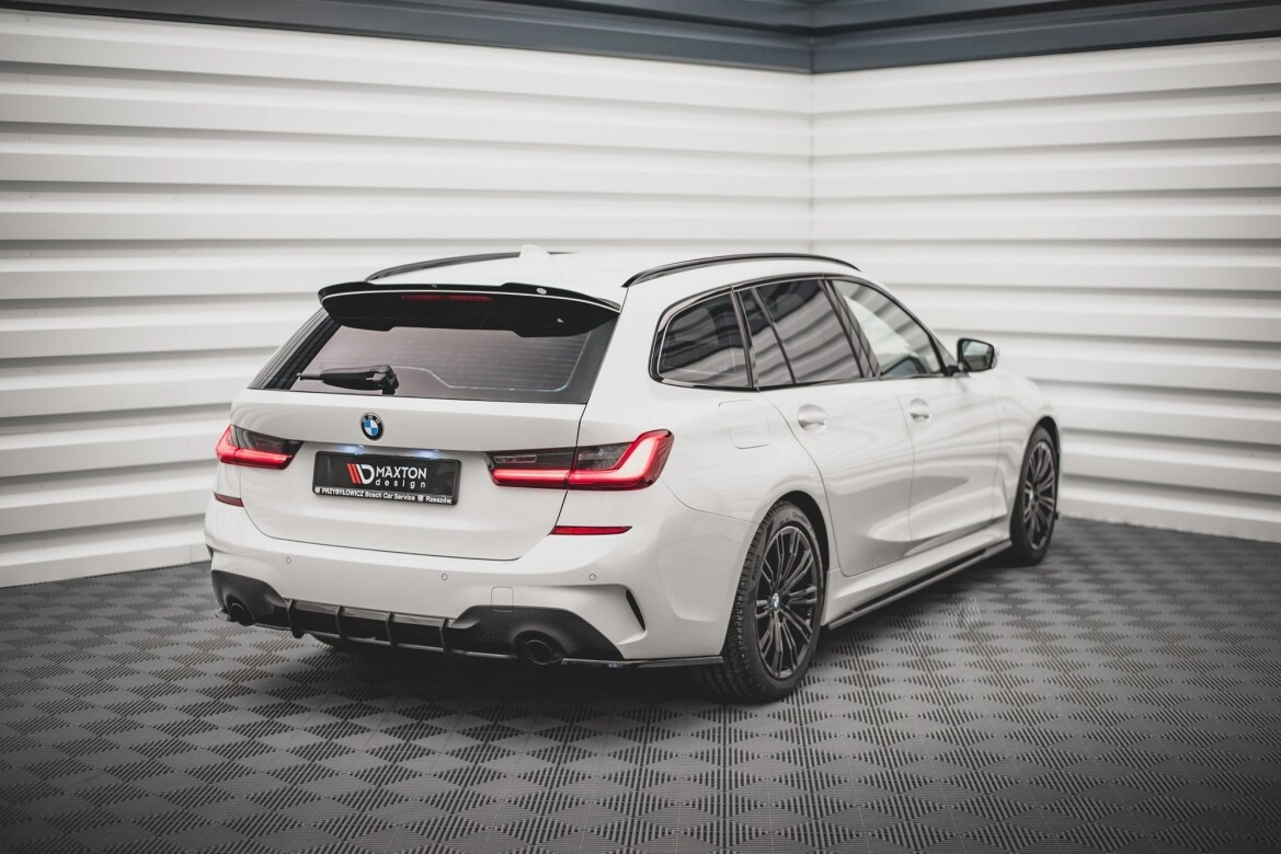 Heckansatz Diffusor passend für BMW 3er G20 / G21 M-Paket schwarz-rot