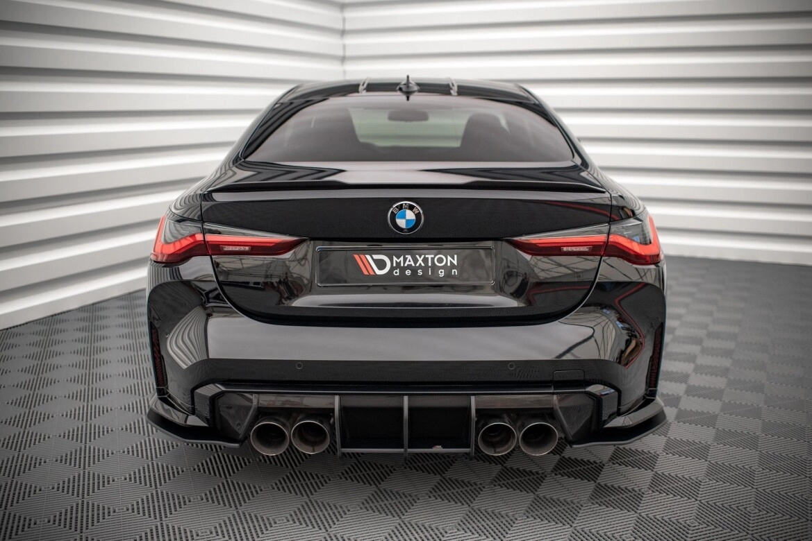 Heckansatz Diffusor passend für BMW M3 Limousine / Touring G80 roter Kern