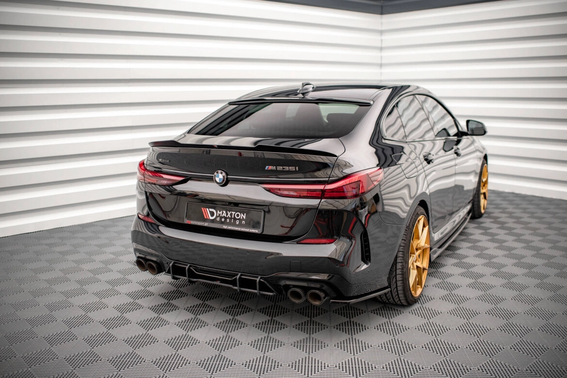Heckansatz Diffusor passend für BMW M235i Gran Coupe F44 schwarz-rot