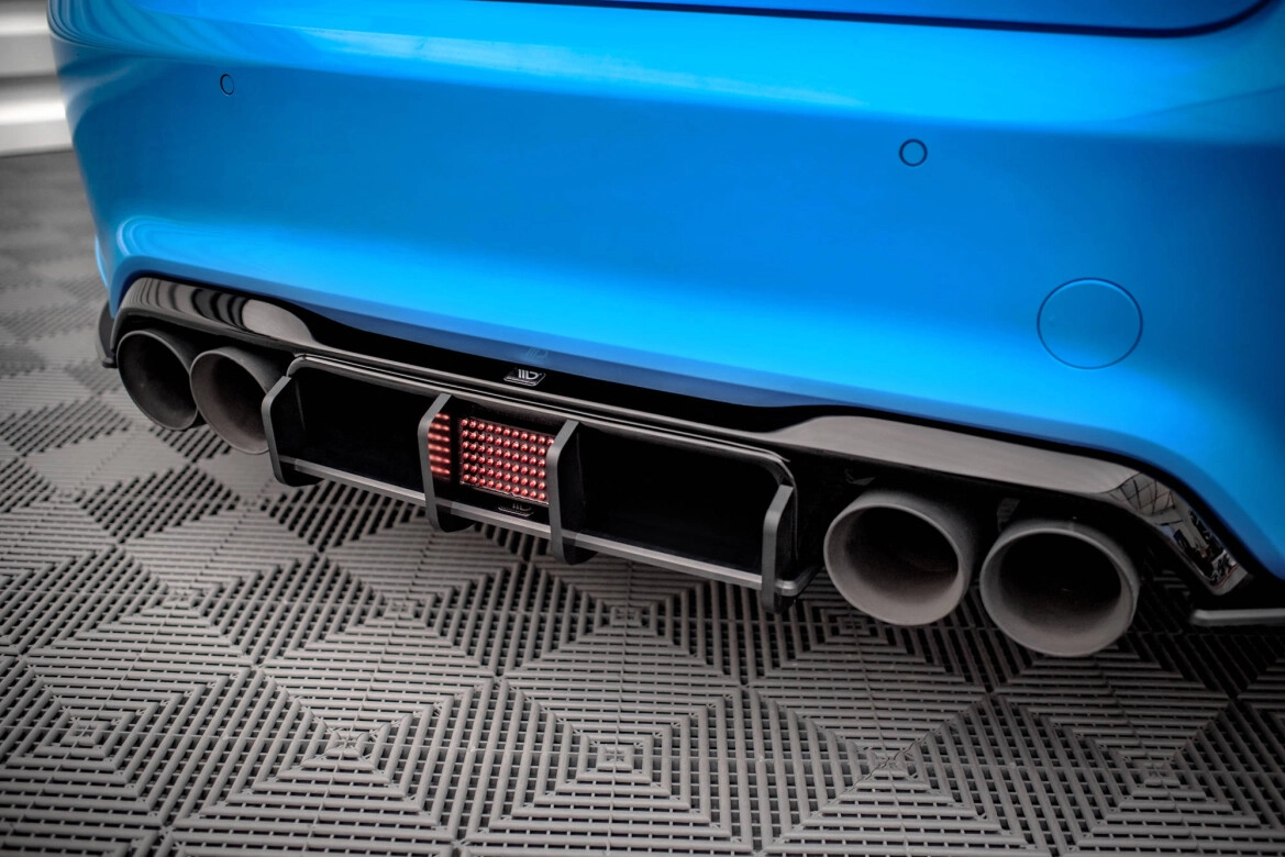 Heckansatz Diffusor passend für BMW M2 F87 roter Kern