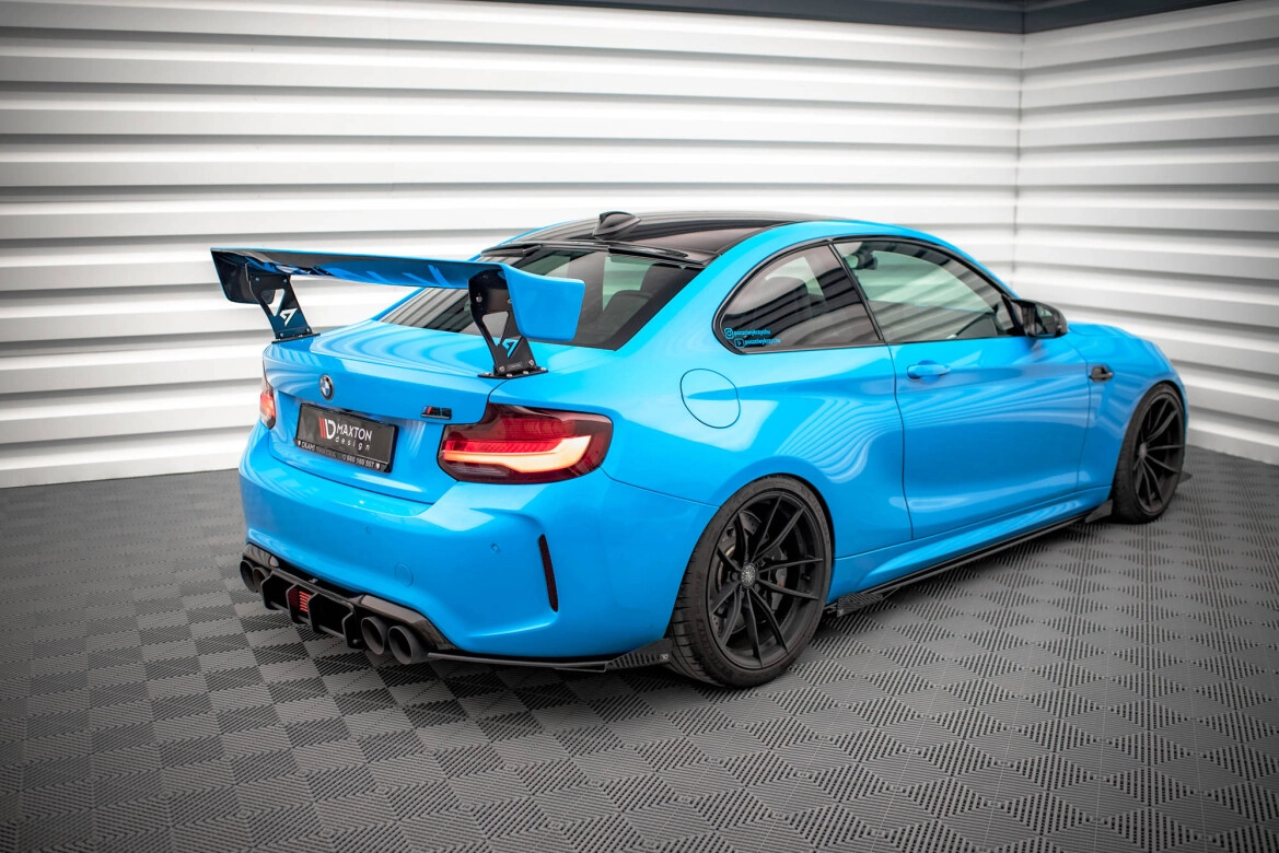 Diffusor Flaps passend für BMW M2 F87 schwarz Hochglanz