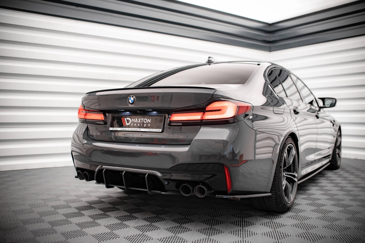 Heckansatz Diffusor passend für BMW M5 F90 FL roter Kern