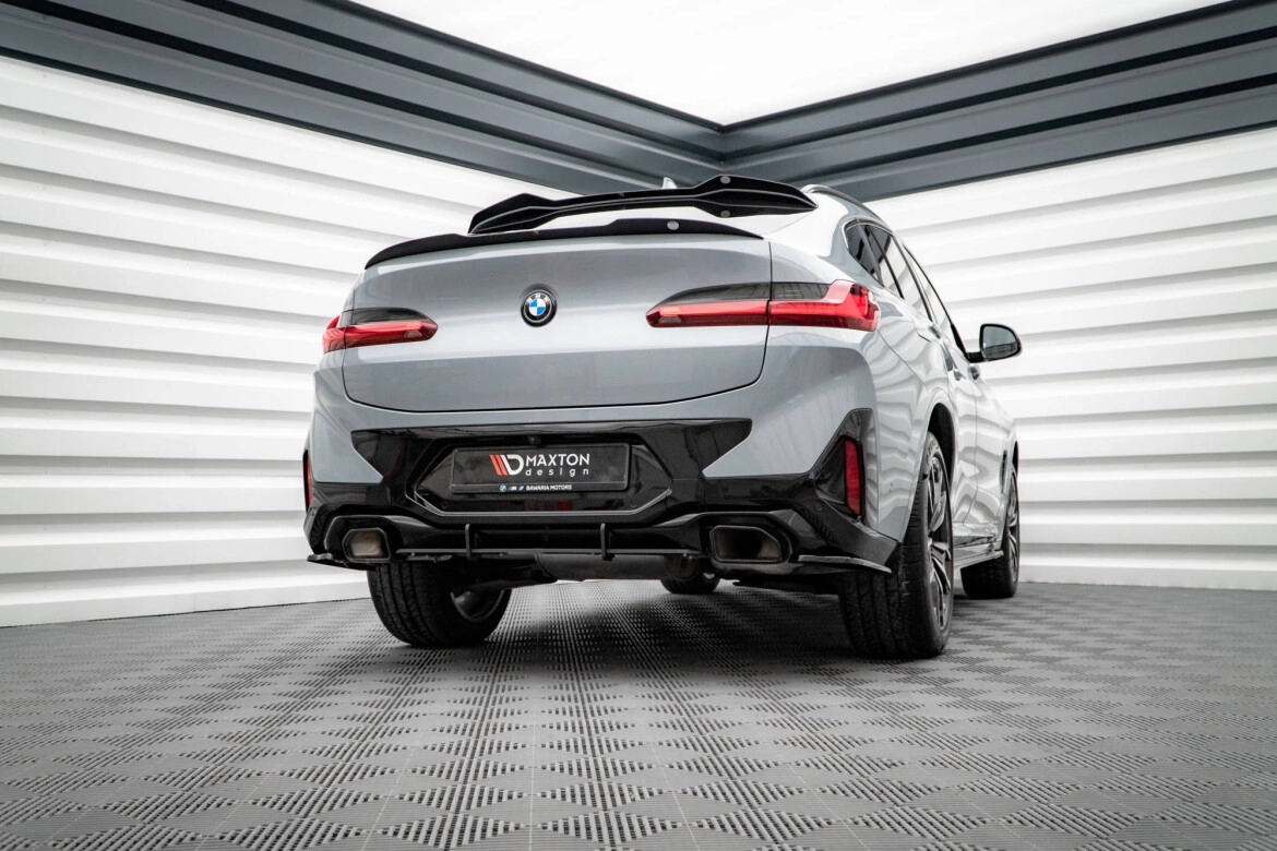Heckansatz Diffusor passend für BMW X4 M-Paket G02 M-Paket roter Kern