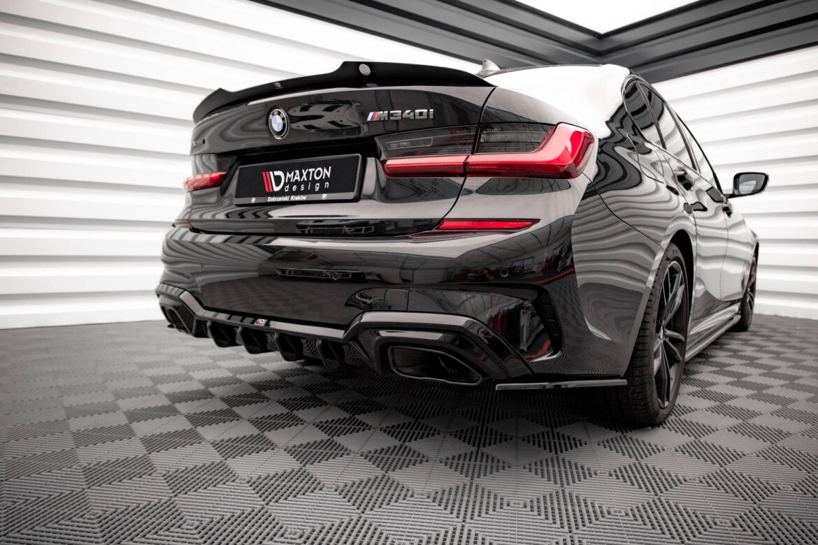 Diffusor Flaps V.3 passend für BMW M340i / M-Paket G20 / G21 schwarz Hochglanz