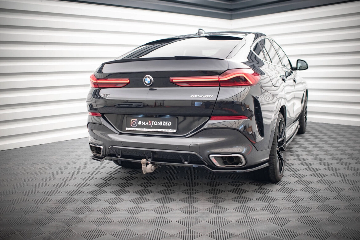 Diffusor Heckansatz V.3 passend für BMW X6 M-Paket G06 schwarz Hochglanz