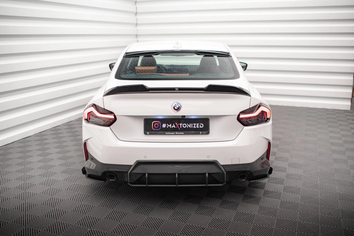 Diffusor Flaps passend für BMW 2 Coupe M-Paket G42 roter Kern + Hochglanz Flaps