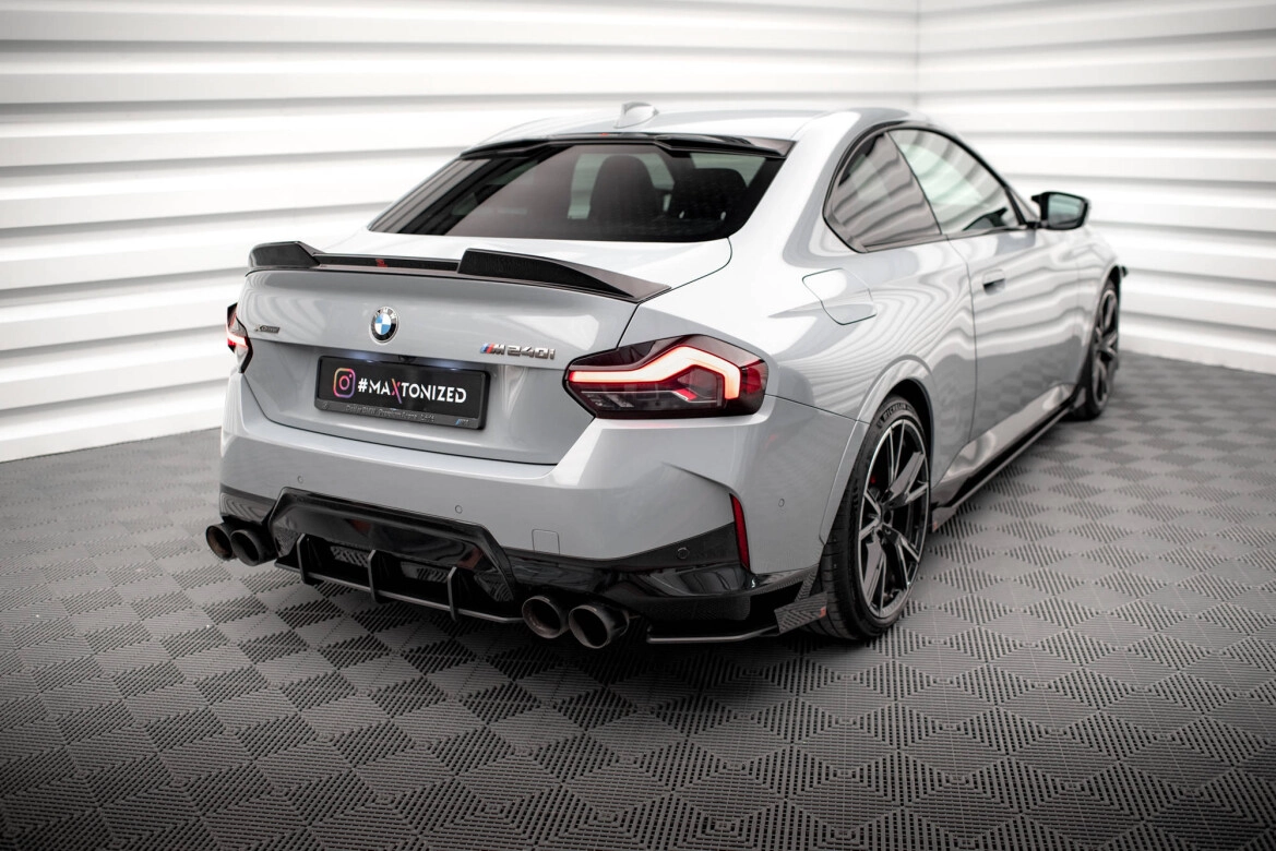 Diffusor Flaps passend für BMW 2 Coupe M240i G42 roter Kern + Hochglanz Flaps