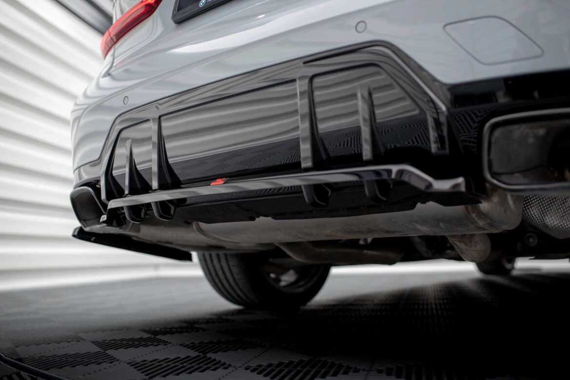Diffusor Heckansatz V.1 passend für BMW M340i G20 / G21 FL schwarz Hochglanz