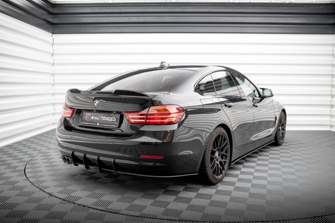 Heckansatz Diffusor passend für BMW 4er Gran Coupe F36 roter Kern