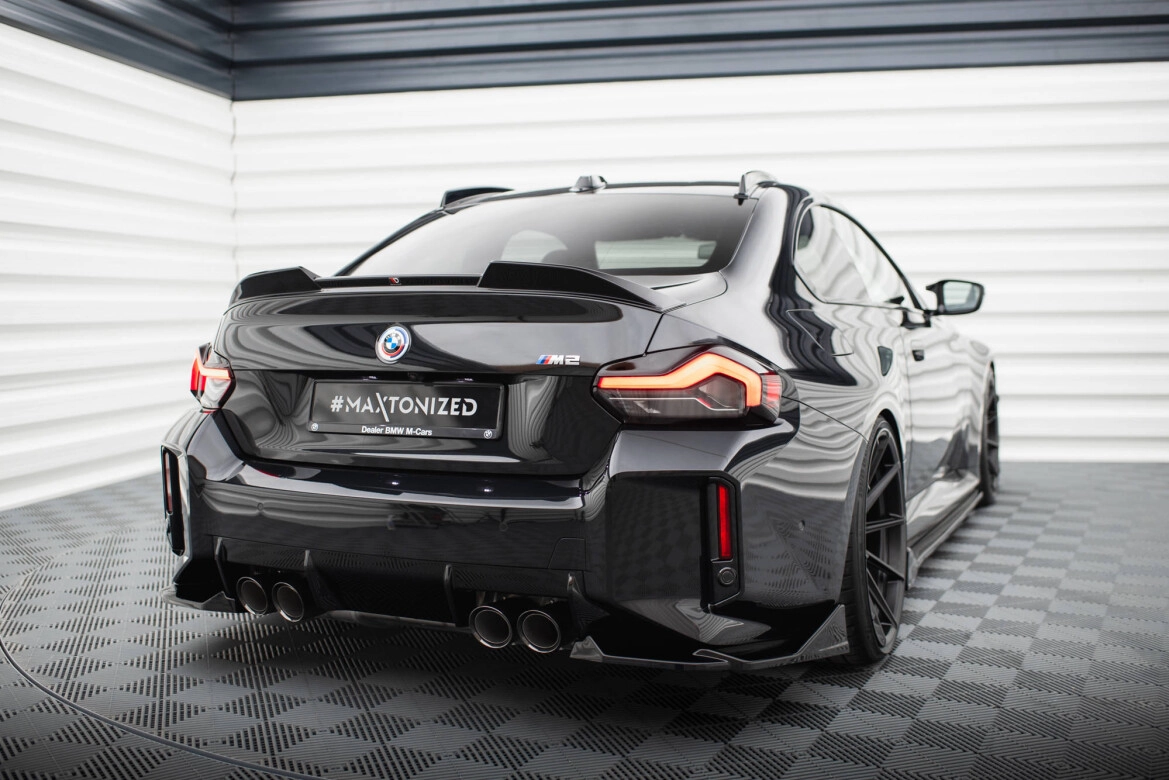 Diffusor Flaps V.2 passend für BMW M2 G87 schwarz Hochglanz